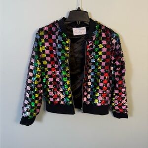 Rockets of Awesome Sequin Coat with Zipper Size 12